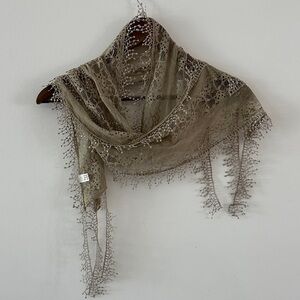 Lace Scarf in Olive Green